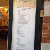 Menu at Palmyra Restaurant 2 in Leuven