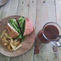 Hamburguesa de falafel y cacao at Vegan Mixtle  in Mexico City