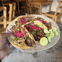 Tacos de setadero y al pastor  at Vegan Mixtle  in Mexico City