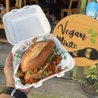 Torta de chorizo veganoo  at Vegan Mixtle  in Mexico City