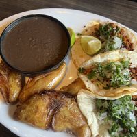 Vegan Mexican street tacos  at La Rumba Restaurant Latino in Asheville