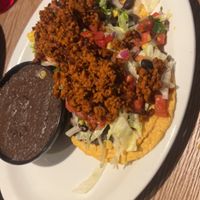 Vegan tostada  at La Rumba Restaurant Latino in Asheville