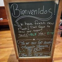 Entrance sign at La Rumba Restaurant Latino in Asheville