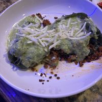 Stuffed poblanos  at La Rumba Restaurant Latino in Asheville
