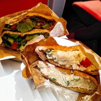 Pita Foul + Pita Gibna at Abu Amr Koshari  in Amsterdam