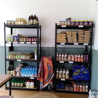 Small selling corner at Abu Amr Koshari  in Amsterdam