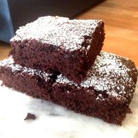 Yummy Vegan Brownies with hint of chai and cardamom. I think!   at Iyer's in Cork