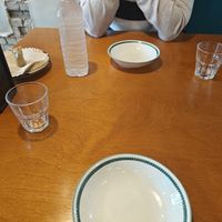 love the small glass cups at Chom Chom in Gyeongju