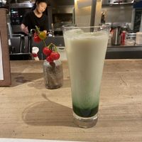 Soy milk cocktail  at Tofu Sorano Minami Senba in Osaka
