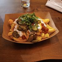 Vegan chili cheese chips at Frittenwerk - Alexanderplatz in Berlin