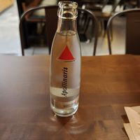 Sparkling water at Frittenwerk - Alexanderplatz in Berlin