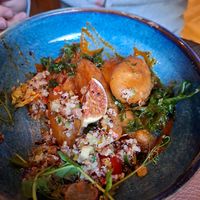 Tofu crispy pieces with some stolen quinoa salad 🥗 😋 at The Brasserie at Ballygarry Estate Hotel and Spa in Tralee