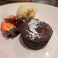 Chocolate pudding at The Brasserie at Ballygarry Estate Hotel and Spa in Tralee