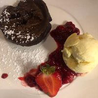 Chocolate pudding! at The Brasserie at Ballygarry Estate Hotel and Spa in Tralee