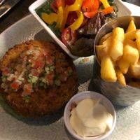 Falafel burger at The Brasserie at Ballygarry Estate Hotel and Spa in Tralee