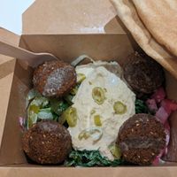 Falafel salad box at Viva Falafel Boxpark Wembley in North West London