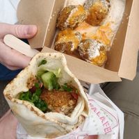 Falafel Wrap and a Falafel Box at Viva Falafel Boxpark Wembley in North West London