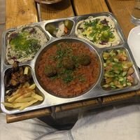 Mixed platter   at Mr. Falafel in Wadi Musa