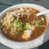 Chick’n tortilla soup  at Vegan AF Box in Gunnison