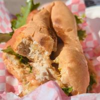 Chicken po' boy at Vegan AF Box in Gunnison