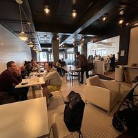 Inside lots of seating   at Atomic Coffee in Royal Oak