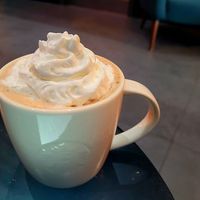 Oat Hot Chocolate with Soya Cream. at Starbucks Coffee in Broughton