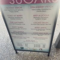 The flavours available   at The OMG! Shop in Cairns