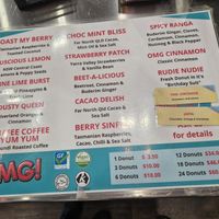 Menu and prices at The OMG! Shop in Cairns