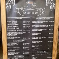 Menu  at Yia Coffee Company in Kuching
