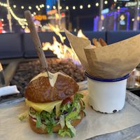 Plant-based cheese burger   at BrewDog in Las Vegas