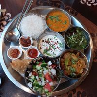 Vegetarian plate at Mughal in Kyoto