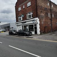 Space to pull in and there are tables inside   at Sea and Earth - Leek in Leek