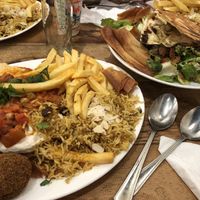 The vegan mix and a  fattoush salad  at AKL in Aachen