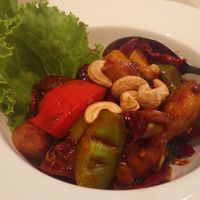 Spicy kong po monkeyhead mushrooms at Whole Earth 环界蔬食 in Central Singapore