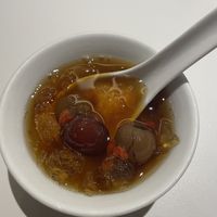 Lychee and date dessert   at Whole Earth 环界蔬食 in Central Singapore