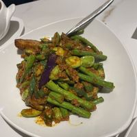 Okra and beans   at Whole Earth 环界蔬食 in Central Singapore