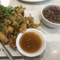 Fried mushroom  dish  at Whole Earth 环界蔬食 in Central Singapore