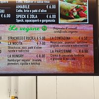 Menù at Piadineria La Caveja in Portogruaro