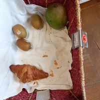 discounted products (yep, the 🥐 is vegan) at Biogoods in Berlin