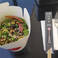 Rice noodles wok with veggies and Curry sauce at Red Panda in Batumi