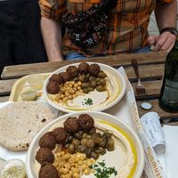 Recommended: order extra pita bread for it is not included in the hummus plate at Hummusbar in Budapest