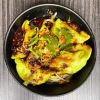 spicy vegan dumplings at Kampong Express in Rotterdam