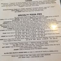 Menu at Little E's Pizzeria in Greensburg