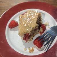 Lemon raspberry poppy seed cake 🎂 at Little E's Pizzeria in Greensburg