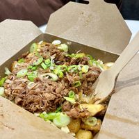 Jackfruit poutine - the fries here are great!  at Odd Burger in Regina