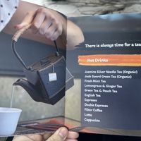 Hot drinks menu as of May 2024  at Banana Tree in Birmingham