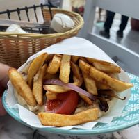 Pitta Champignons ( pleurotes )  at The Gyro Spot in Corfu