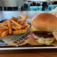 Brooklyn Havanero burger with fries  at Social Burgerjoint  in Vaasa
