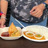 Chola rice, samosa, veg fried rice  at Spice Bistro in Neuhausen Am Rheinfall