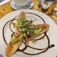 Tomato and avocado bruschetta   at Clavells in Wareham